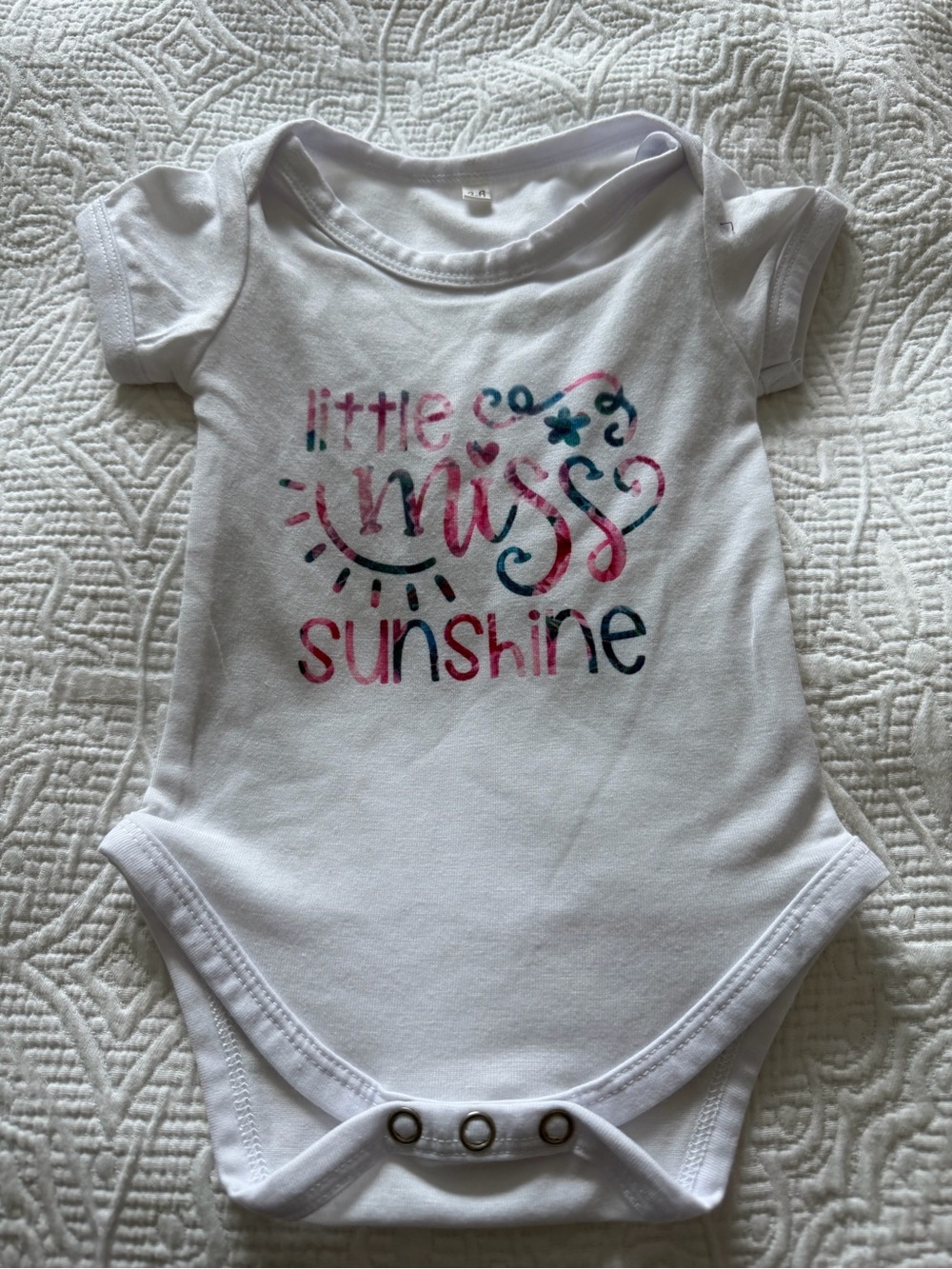 Little Miss Sunshine White Baby One-Piece Bodysuit